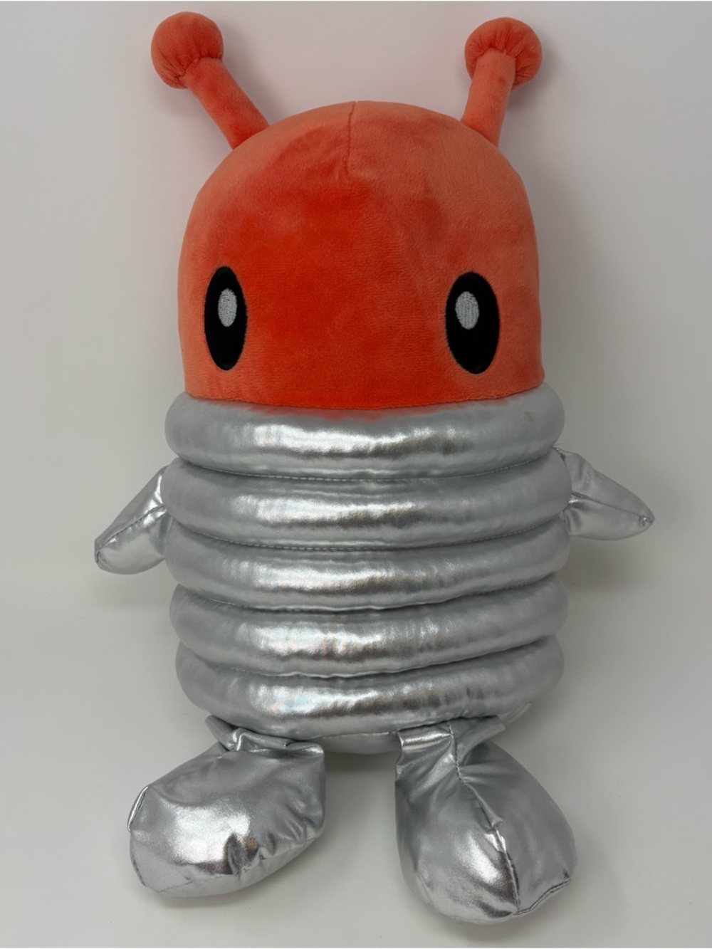 Pillowfort Alien Suit Figural Throw Pillow Stuffed Animal Orange & Silver